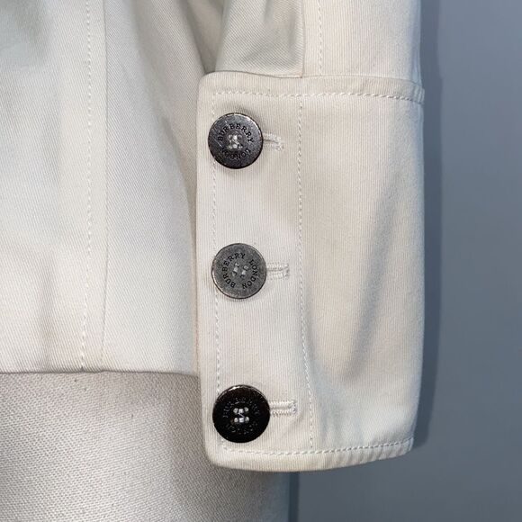Burberry Cream High Neck Side Button Jacket - Picture 9 of 16